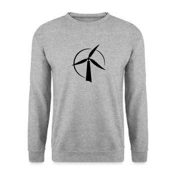 Wind turbine - Unisex Sweatshirt - salt & pepper - Front - Alina (178cm) & Michal (187cm)