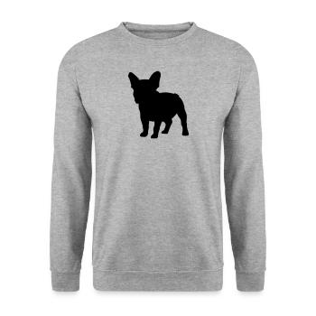 Frenchie - Sweat-shirt Unisexe - gris chiné - Devant - Alina (178cm) & Michal (187cm)