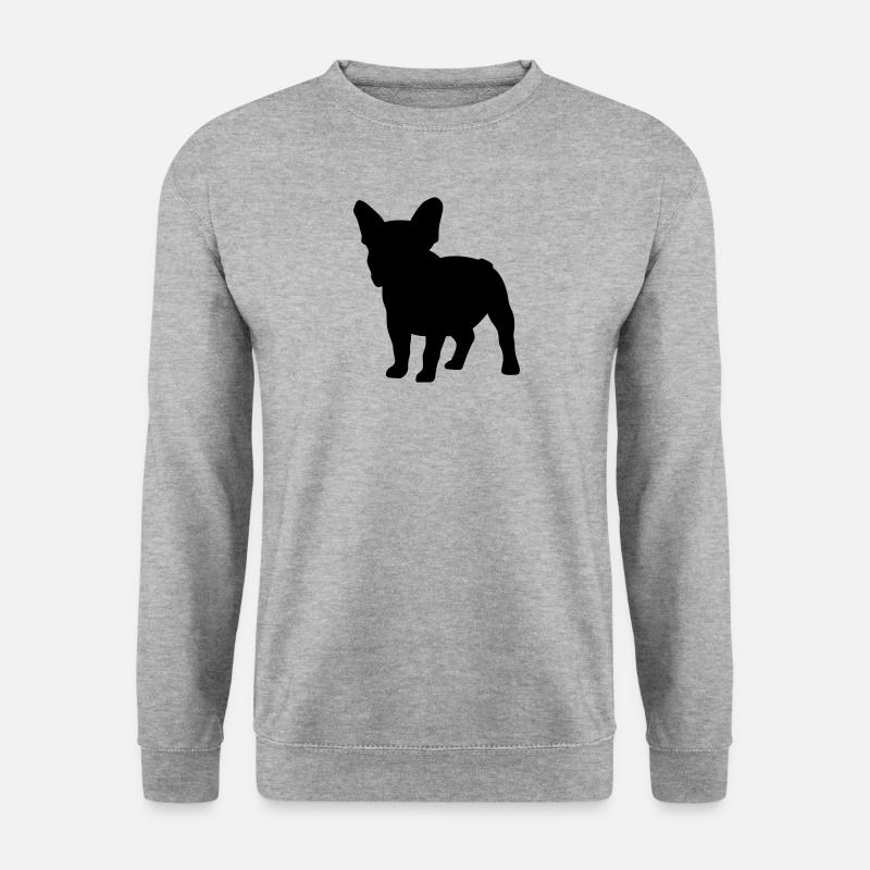 Frenchie - Unisex Pullover - Weißgrau meliert