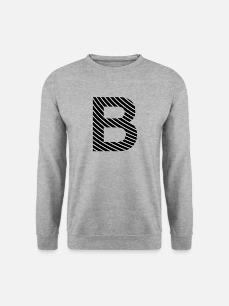 B - Sweat-shirt Unisexe - gris chiné