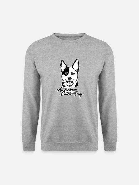 Australian Cattle Dog - Unisex Pullover - Weißgrau meliert