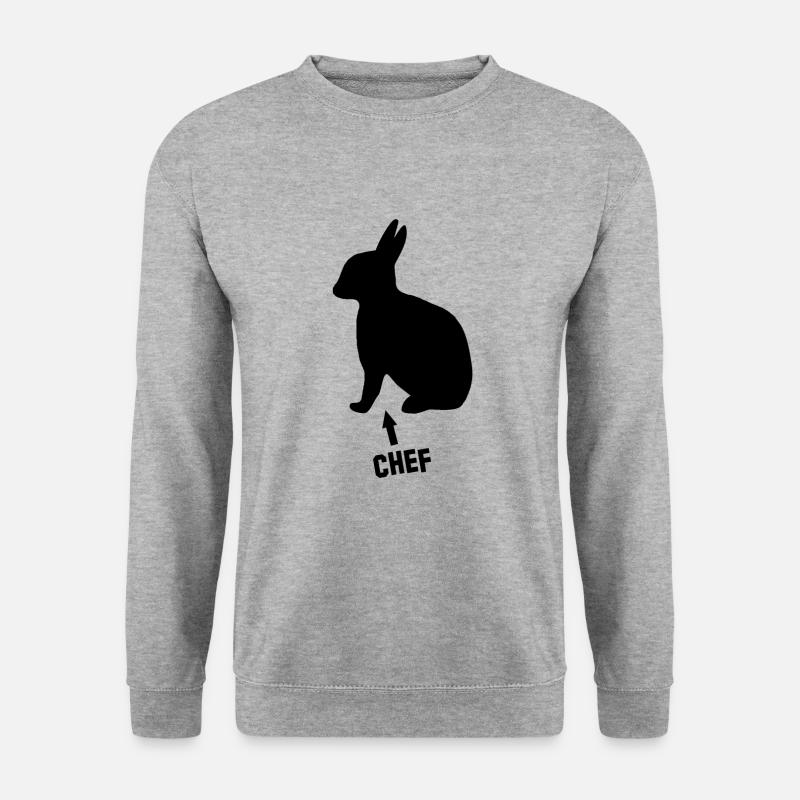 Chef de lapin - Sweat-shirt Unisexe - gris chiné