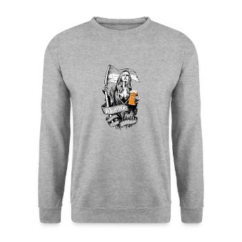 Minga - Nothing Else Matters - Unisex Sweatshirt - salt & pepper - Front - Alina (178cm) & Michal (187cm)