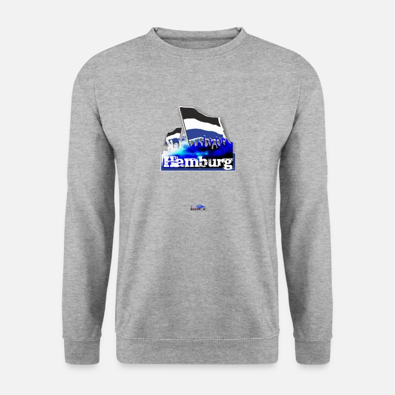 hamburg - Unisex Pullover - Weißgrau meliert