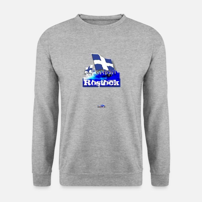 rostock - Unisex Pullover - Weißgrau meliert