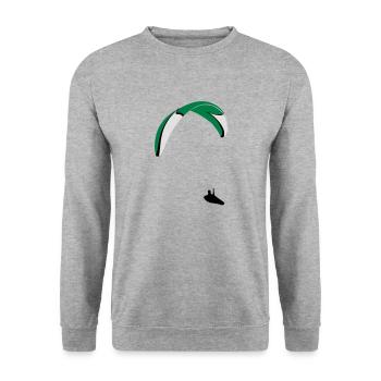 Paraglider XC - Unisex Pullover - Weißgrau meliert - Vorne - Alina (178cm) & Michal (187cm)