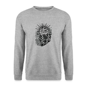 Hello Summer - Unisex Sweatshirt - salt & pepper - Front - Alina (178cm) & Michal (187cm)
