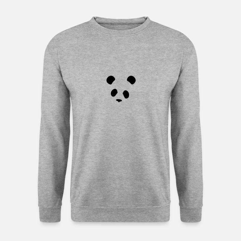 Panda - Unisex Pullover - Weißgrau meliert