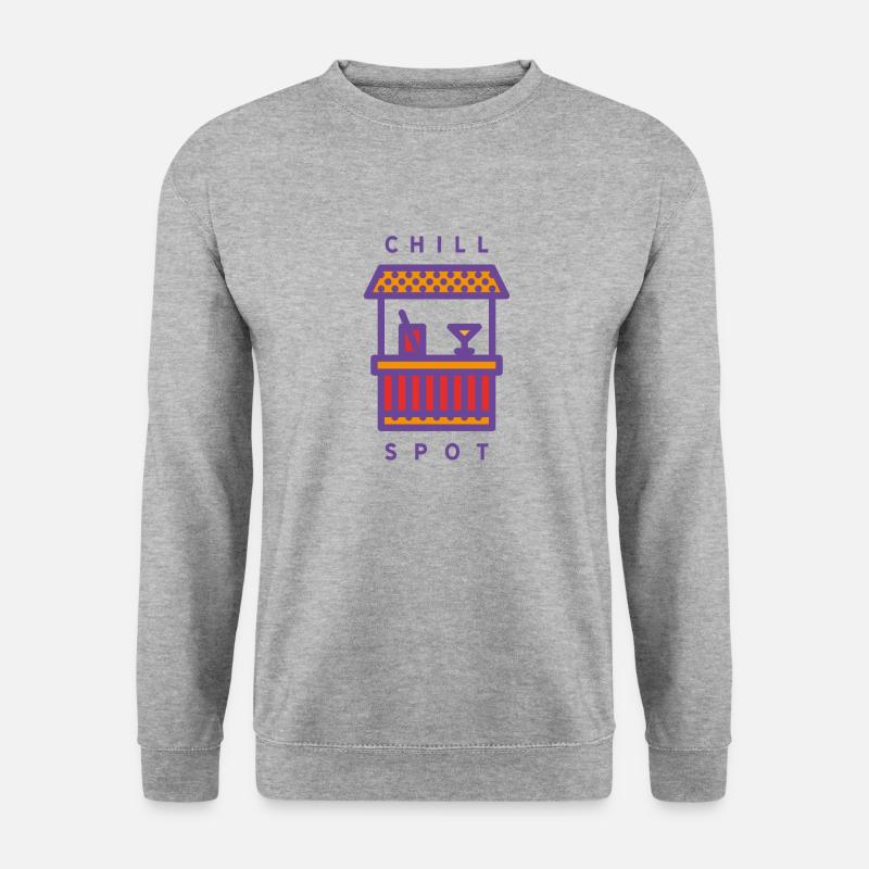 CHILL SPOT - Unisex Pullover - Weißgrau meliert