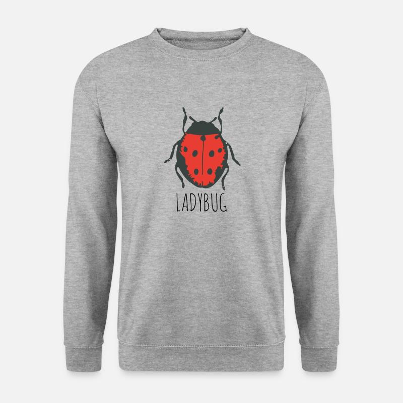 Marienkäfer - Unisex Pullover - Weißgrau meliert