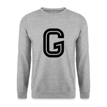 G - Unisex Sweatshirt - salt & pepper - Front - Alina (178cm) & Michal (187cm)