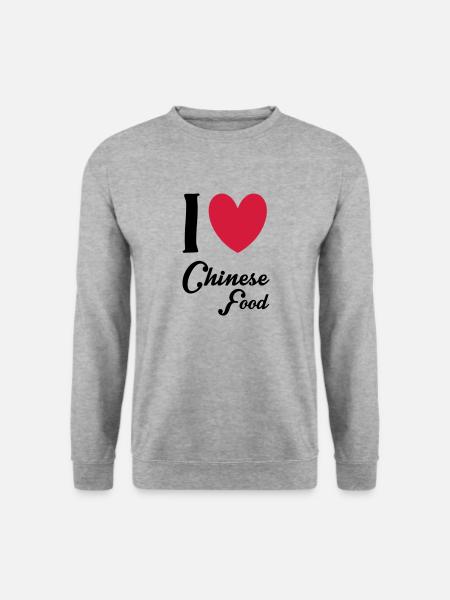 Chinese Food - Unisex Pullover - Weißgrau meliert