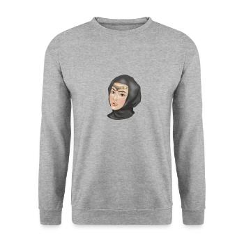 Muslim girl - Unisex Sweatshirt - salt & pepper - Front - Alina (178cm) & Michal (187cm)