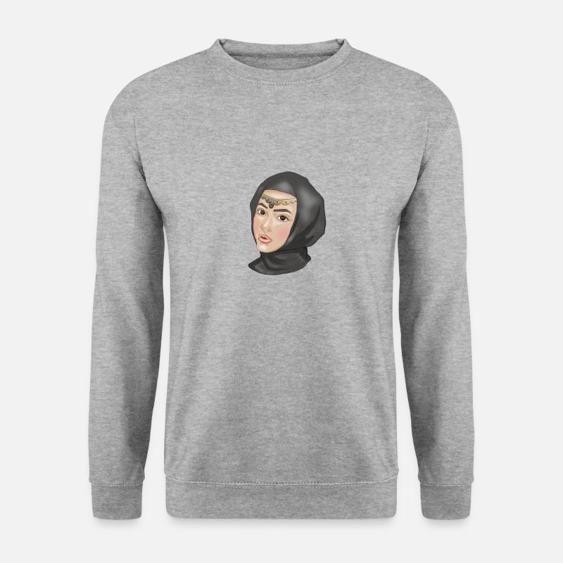 Muslim Girl - Unisex Pullover - Weißgrau meliert