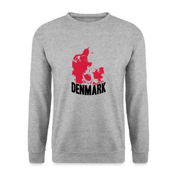 Danemark drapeau national Fierté danoise Nordique - Sweat-shirt Unisexe - gris chiné - Devant - Alina (178cm) & Michal (187cm)