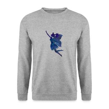 Silhouette de Fairy Galaxy - Sweat-shirt Unisexe - gris chiné - Devant - Alina (178cm) & Michal (187cm)