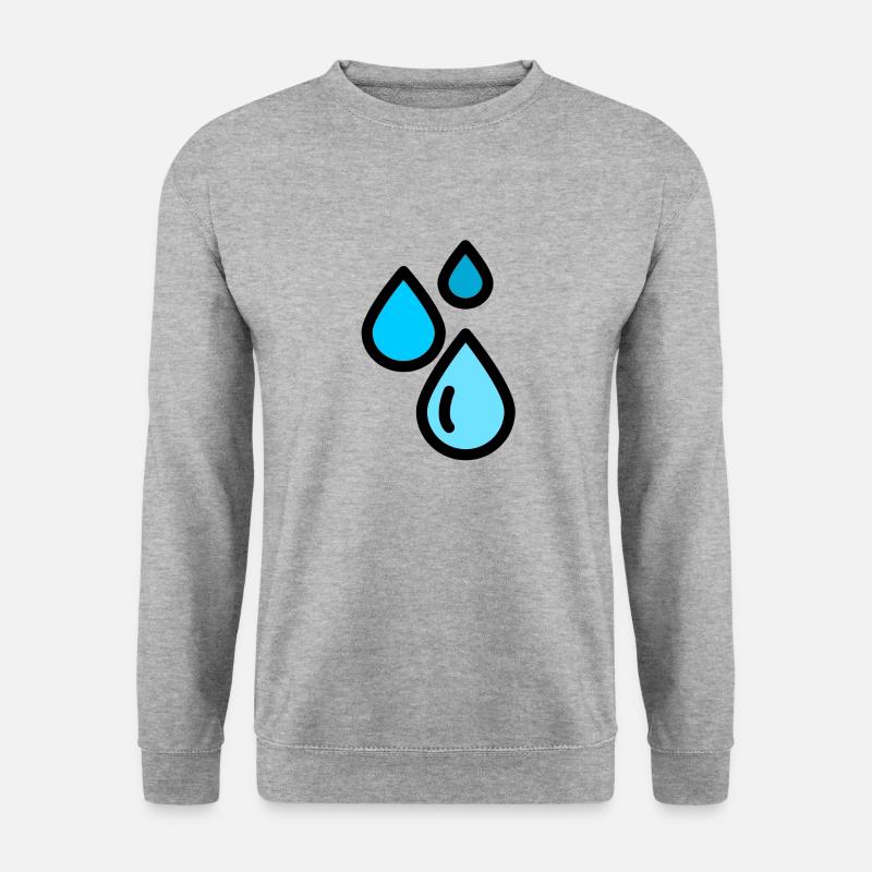 Wassertropfen - Unisex Pullover - Weißgrau meliert