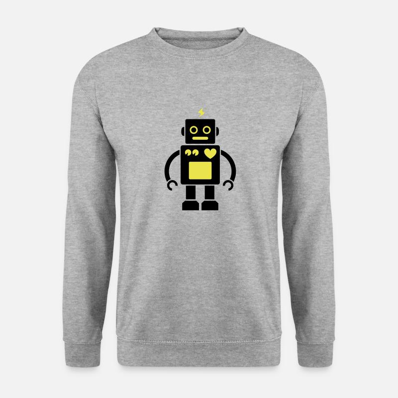 Robot #2_2c - Unisex Sweatshirt - salt & pepper