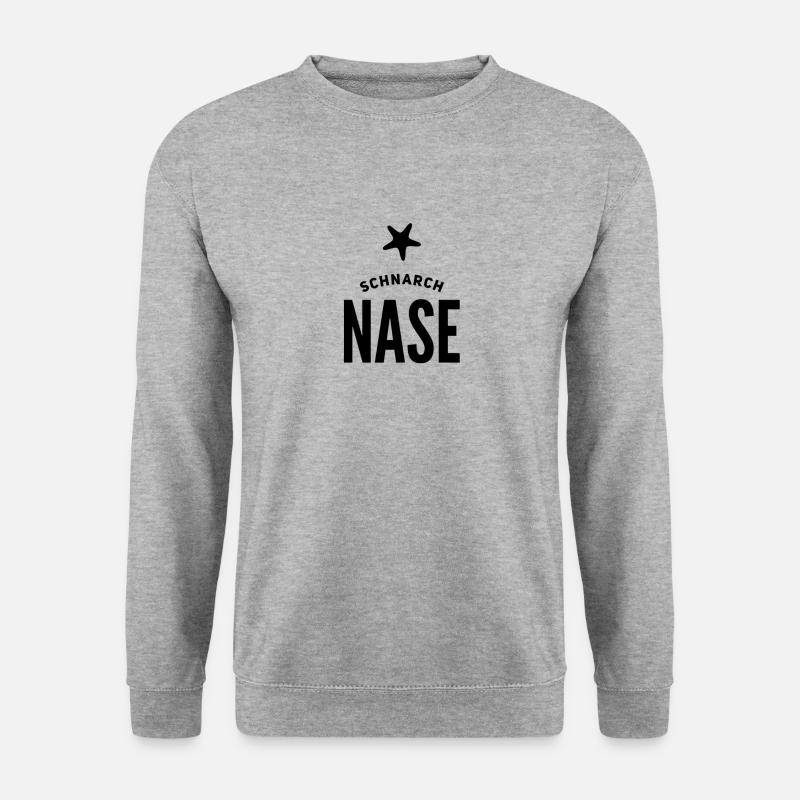 Schnarchnase - Unisex Pullover - Weißgrau meliert
