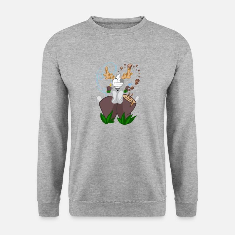 Zen und Totem - Unisex Pullover - Weißgrau meliert