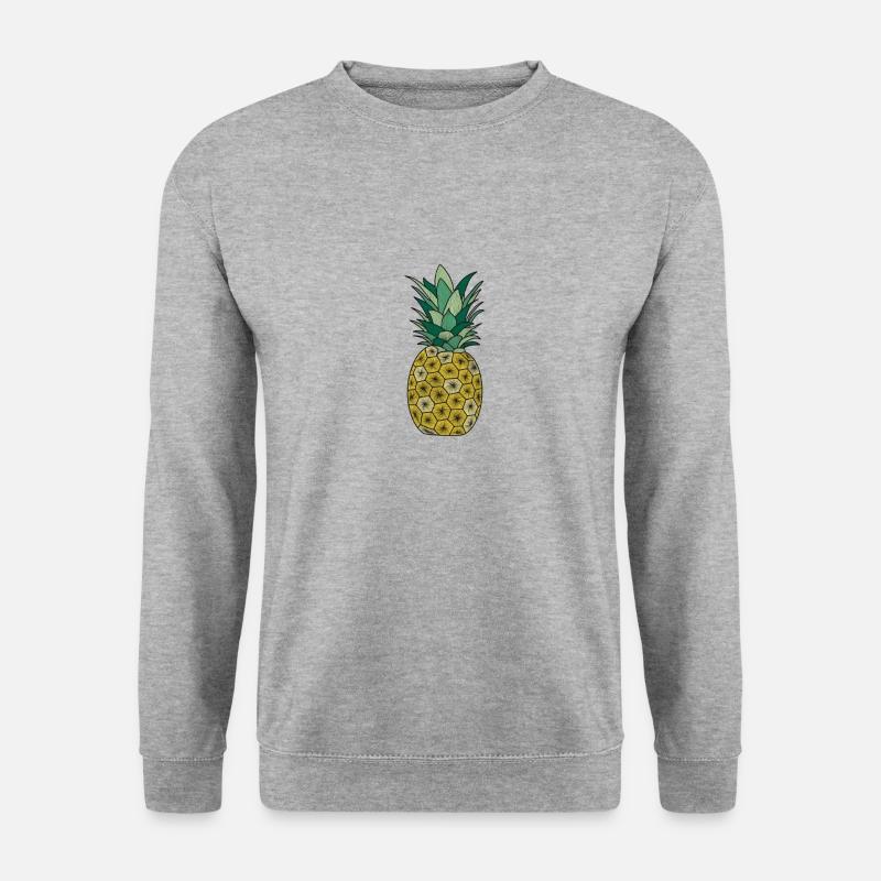 Ananas - Unisex Pullover - Weißgrau meliert