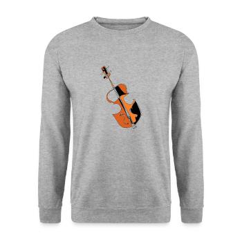 Violine - Unisex Pullover - Weißgrau meliert - Vorne - Alina (178cm) & Michal (187cm)