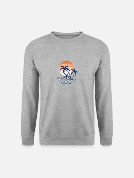 Hawaii Turtle Bay - Unisex Pullover - Weißgrau meliert