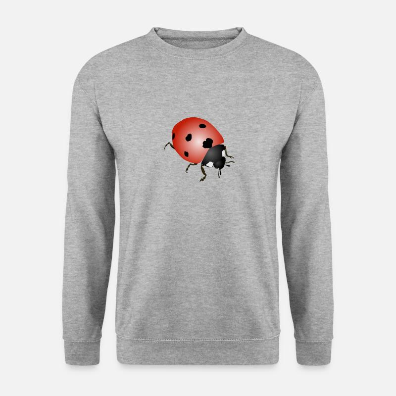 Marienkäfer - Unisex Pullover - Weißgrau meliert