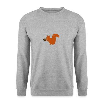 Good Morning Coffee Squirrel Good Morning - Unisex Sweatshirt - salt & pepper - Front - Alina (178cm) & Michal (187cm)