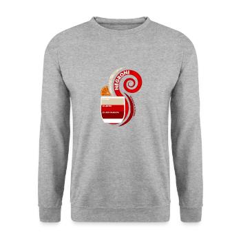 Negroni recettes - Sweat-shirt Unisexe - gris chiné - Devant - Alina (178cm) & Michal (187cm)