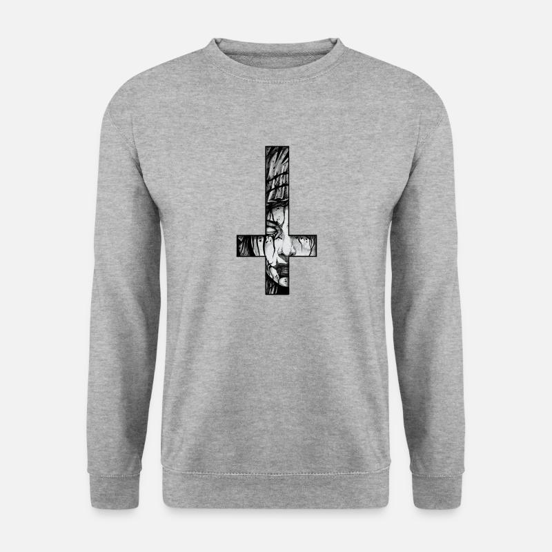 Petrus kreuz1.0 - Unisex Pullover - Weißgrau meliert