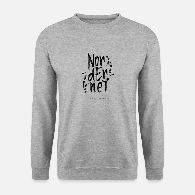 Norderney Typografie - Unisex Pullover - Weißgrau meliert