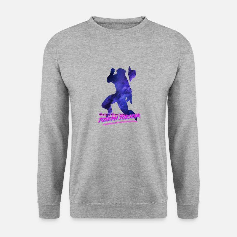 Joseph Joestar Outrun - Unisex Pullover - Weißgrau meliert