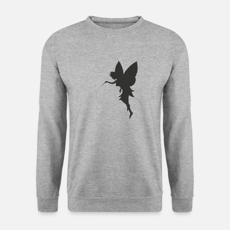 Süße Fee Elfe mit Sternchen - Unisex Pullover - Weißgrau meliert