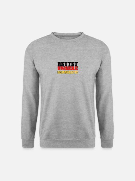 Demokratie Freiheit Grundrechte wahl politik - Unisex Pullover - Weißgrau meliert