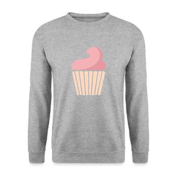 cupcake - Unisex Sweatshirt - salt & pepper - Front - Alina (178cm) & Michal (187cm)