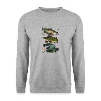 Gang de carnassiers 2 - Sweat-shirt Unisexe - gris chiné - Devant - Alina (178cm) & Michal (187cm)