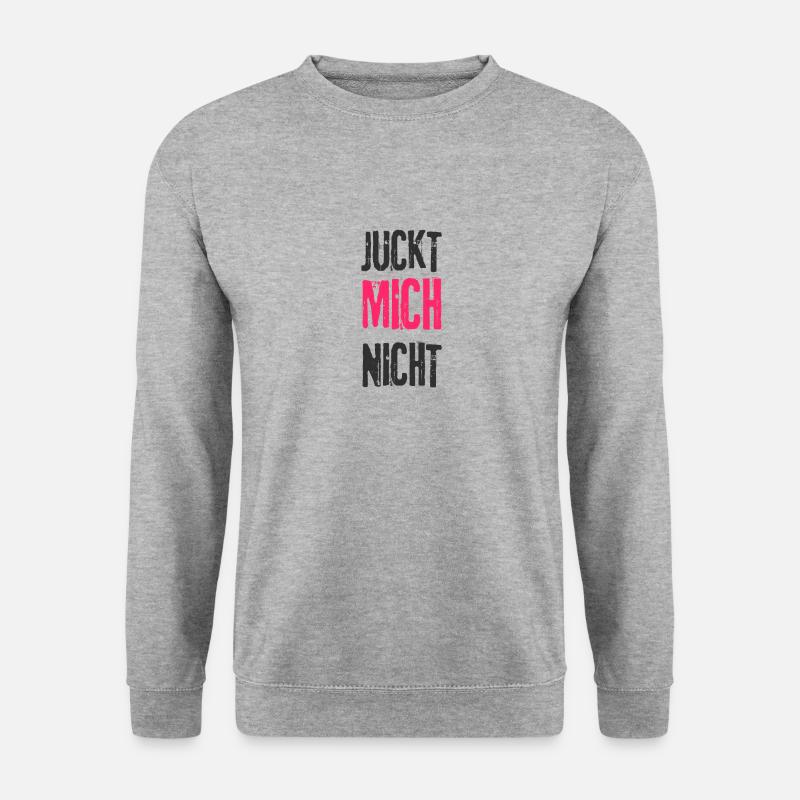 juckt mich nicht - Unisex Pullover - Weißgrau meliert