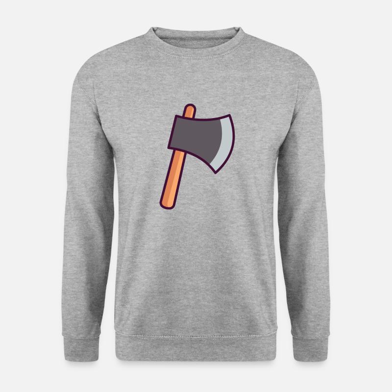 Axt - Unisex Pullover - Weißgrau meliert