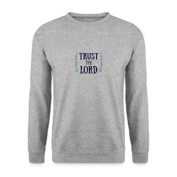 jesus christlich bibel Kreuz geschenk beten gott - Unisex Pullover - Weißgrau meliert - Vorne - Alina (178cm) & Michal (187cm)