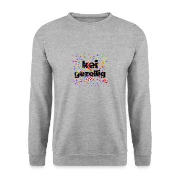 kei gezellig, Brabants with confetti - Unisex Sweatshirt - salt & pepper - Front - Alina (178cm) & Michal (187cm)