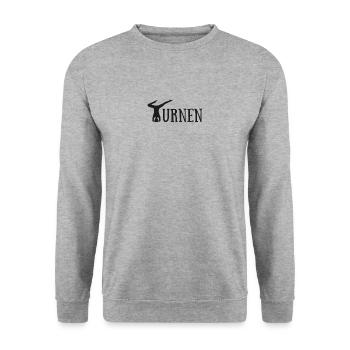 Turnen Turnerin gymnastik bodenturnen fitness - Unisex Pullover - Weißgrau meliert - Vorne - Alina (178cm) & Michal (187cm)