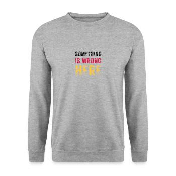 Politik Grundrechte grundgesetz freiheit zensur - Unisex Pullover - Weißgrau meliert - Vorne - Alina (178cm) & Michal (187cm)
