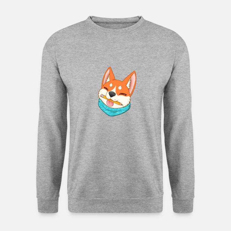 Shiuba Inu - Unisex Pullover - Weißgrau meliert