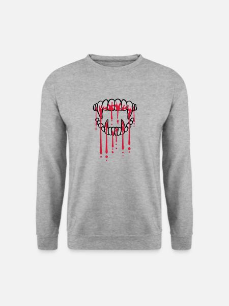 Blood drops vampire - Unisex Sweatshirt - salt & pepper