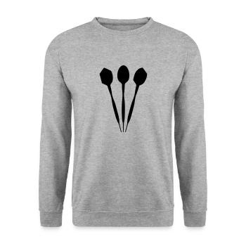 Darts Darts Dartboard Darts Darts Player Sport 5 - Unisex Sweatshirt - salt & pepper - Front - Alina (178cm) & Michal (187cm)