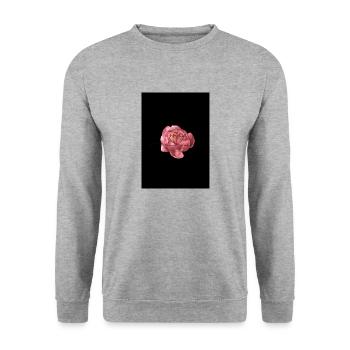 Flower Power Love - Unisex Pullover - Weißgrau meliert - Vorne - Alina (178cm) & Michal (187cm)
