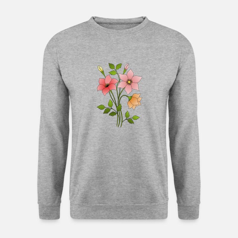 Fleur - Sweat-shirt Unisexe - gris chiné