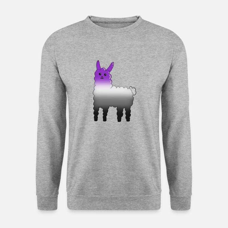 Lama-Ass - Unisex Pullover - Weißgrau meliert