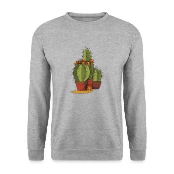 Fleur - Sweat-shirt Unisexe - gris chiné - Devant - Alina (178cm) & Michal (187cm)